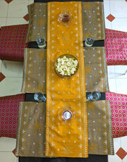 Hampi garike kasuti table set with woven placemats and embroidery